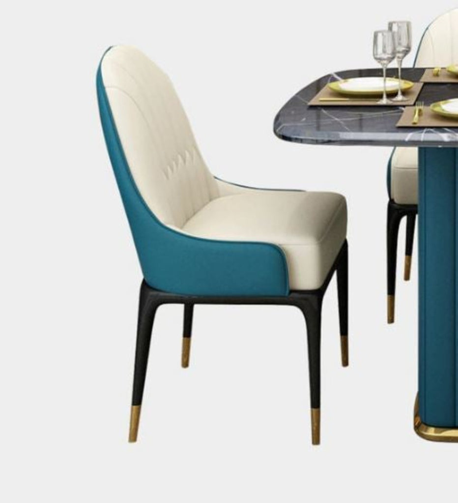 Lixra Set Of 6 Spacious Comfort Leather Chairs