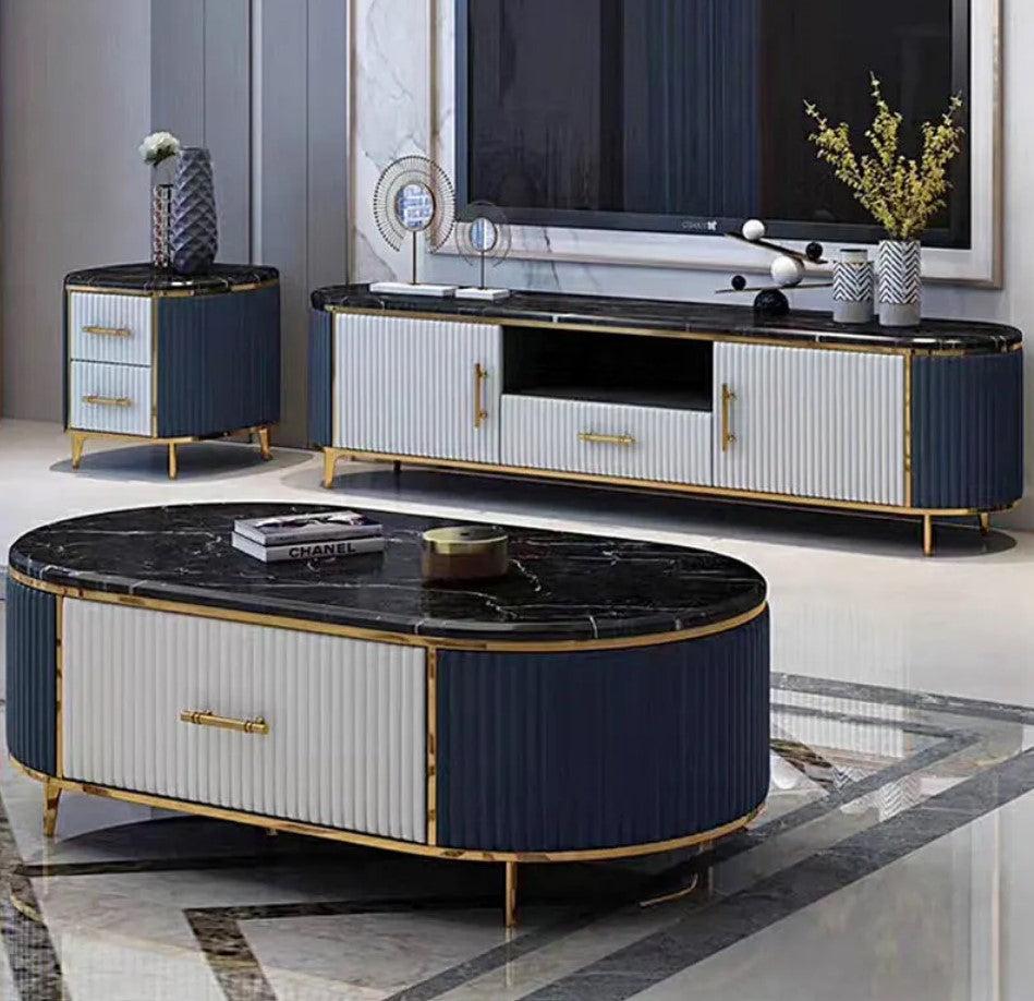 Lixra Set Of TV Stand Coffee Table And Side Table