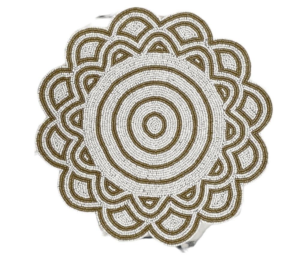 lixra Sets Of 2 Artisanal Bead Placemats