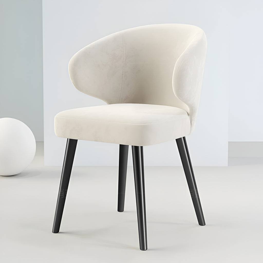 Lixra Sets Of 4 Wooden Finish Fabric Chairs