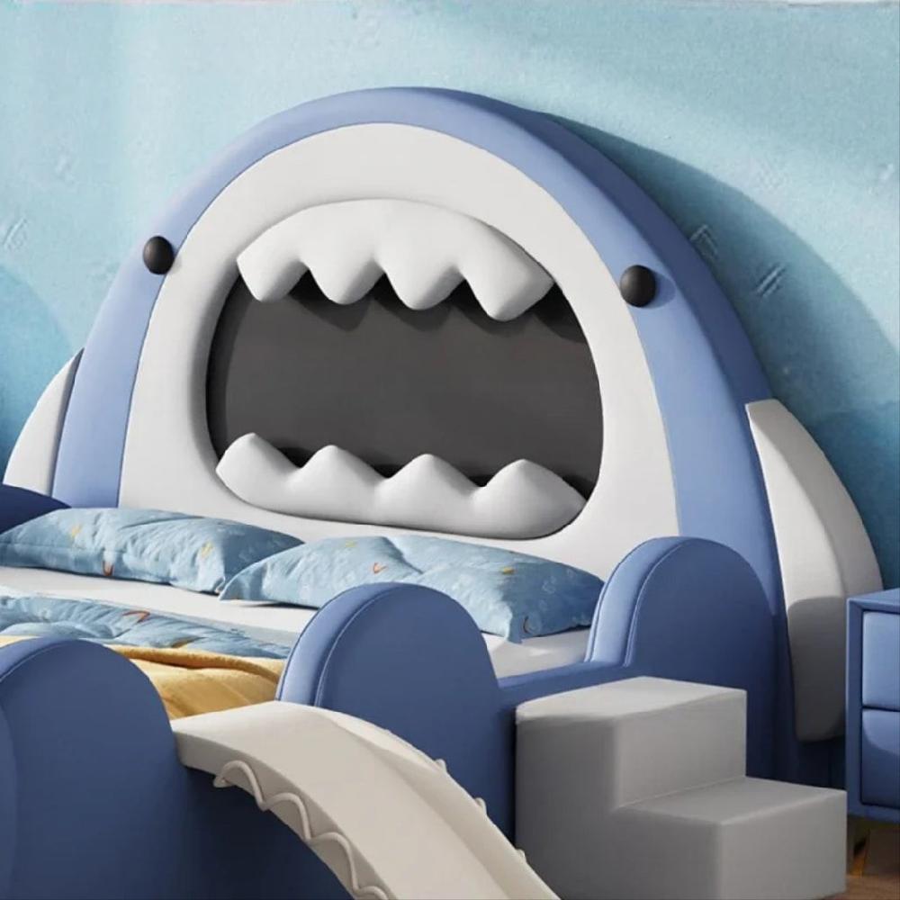 Lixra Shark Design Luxurious Leather Kid's Bed