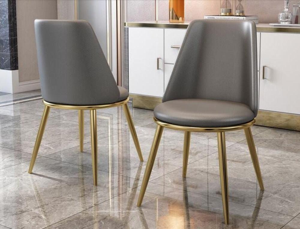 Lixra Shine Luxurious Marble-Top Dining Table Set