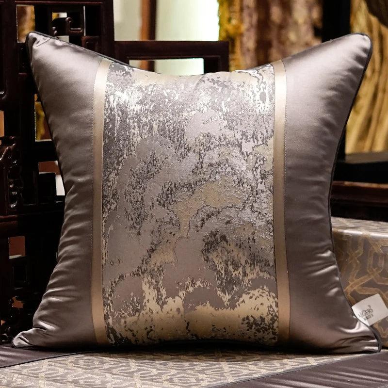 lixra Shiny Silver And Purple Pillow Cover