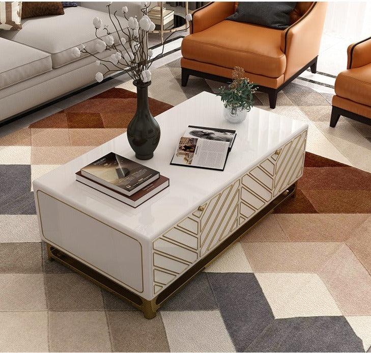 Lixra Shiny Wooden Luxurious Coffee Table