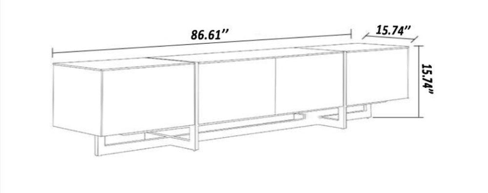 lixra Sleek Modern Marble TV Stand