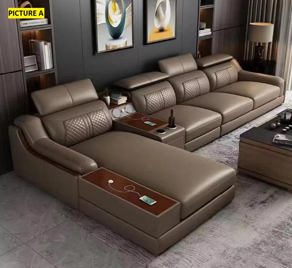 Lixra Smart Leather Sectional Sofa