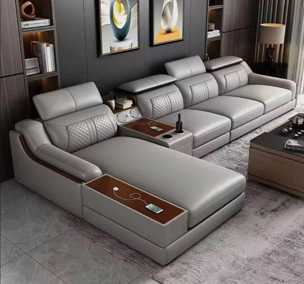Lixra Smart Leather Sectional Sofa