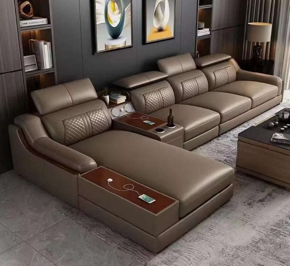 lixra Smart Leather Sectional Sofa