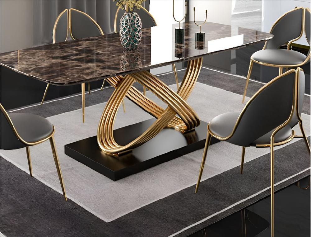Lixra Splendid Modern Marble Dining Table Set