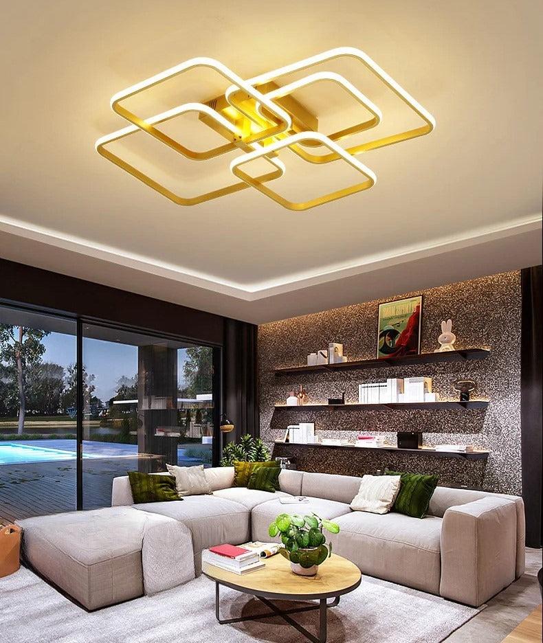 Lixra Square-Shaped Remote Control Ceiling Light