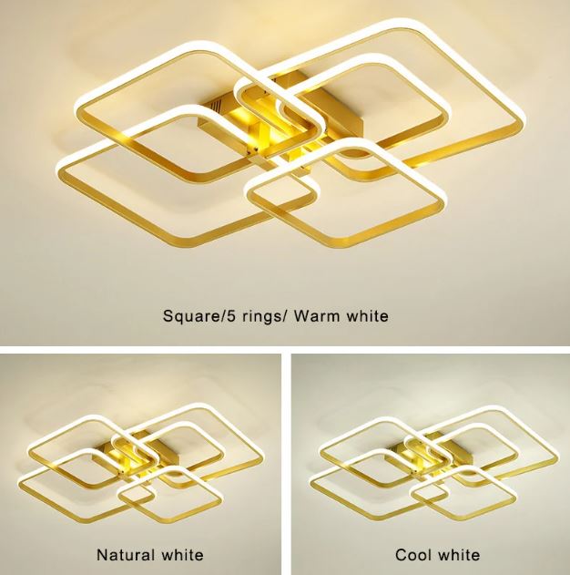 Lixra Square-Shaped Remote Control Ceiling Light