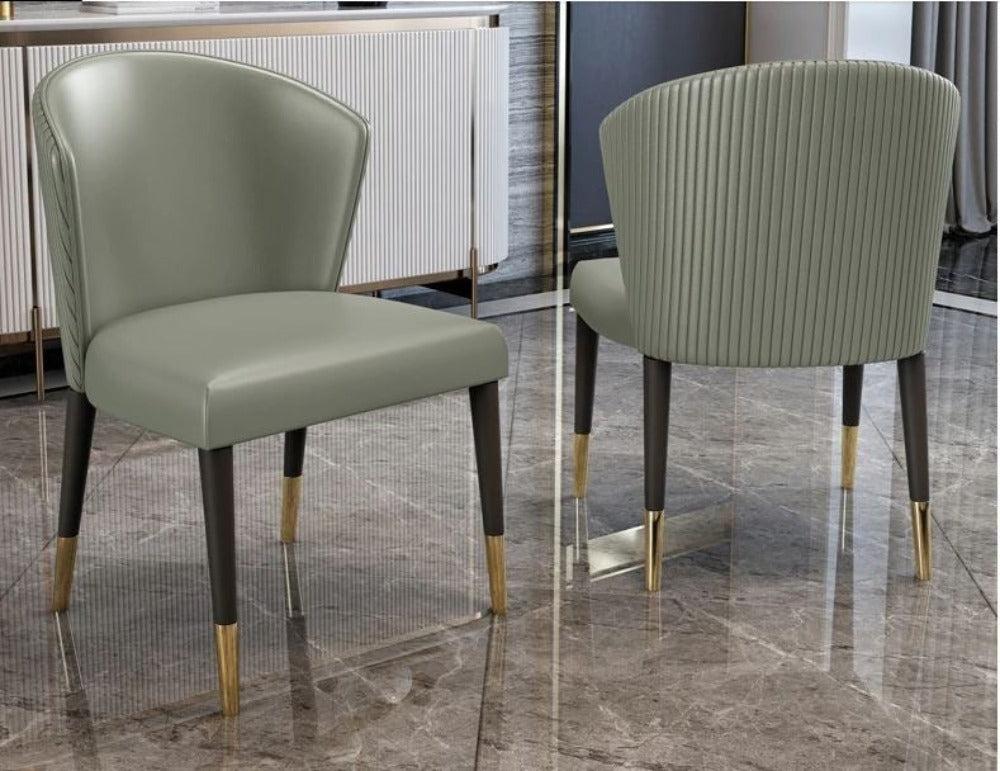 Lixra Steel Finish Marble Dining Table-Set