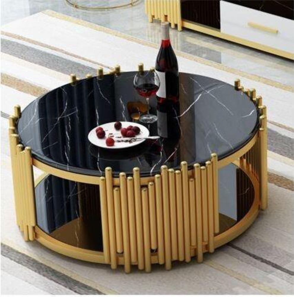 lixra Steel Framed Marble Coffee Table
