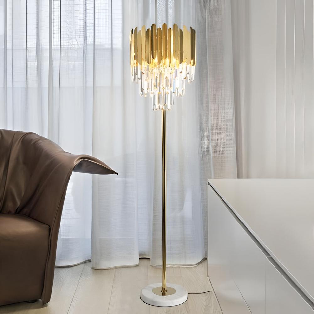 Lixra Stylish Crystal Floor Lamp With LED