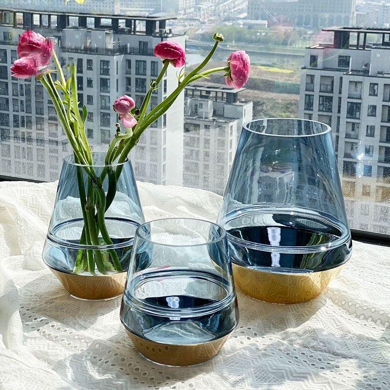 Lixra Stylish Decor Transparent Glass Vase
