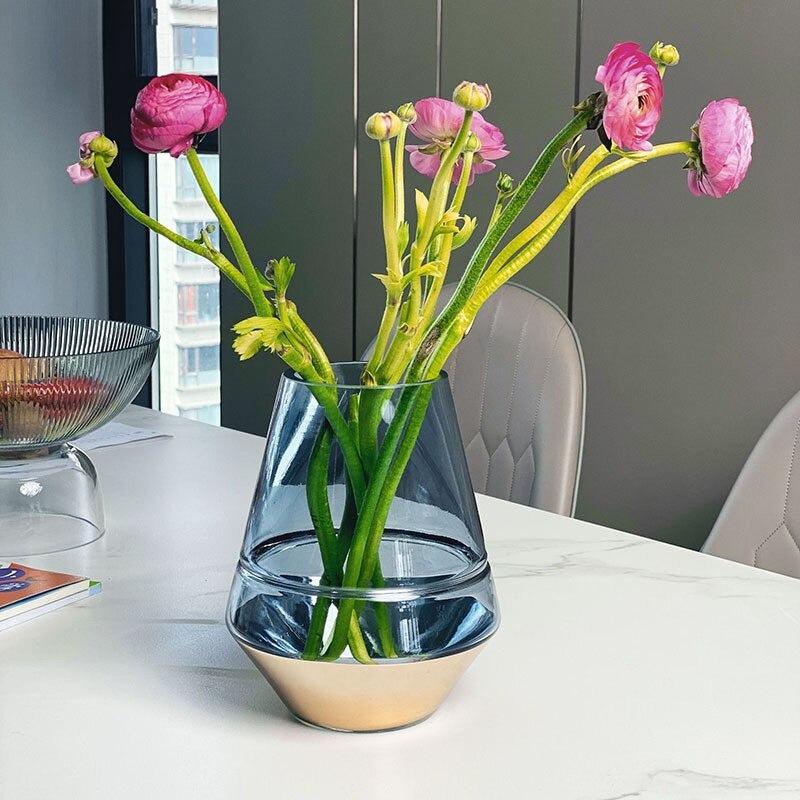 Lixra Stylish Decor Transparent Glass Vase