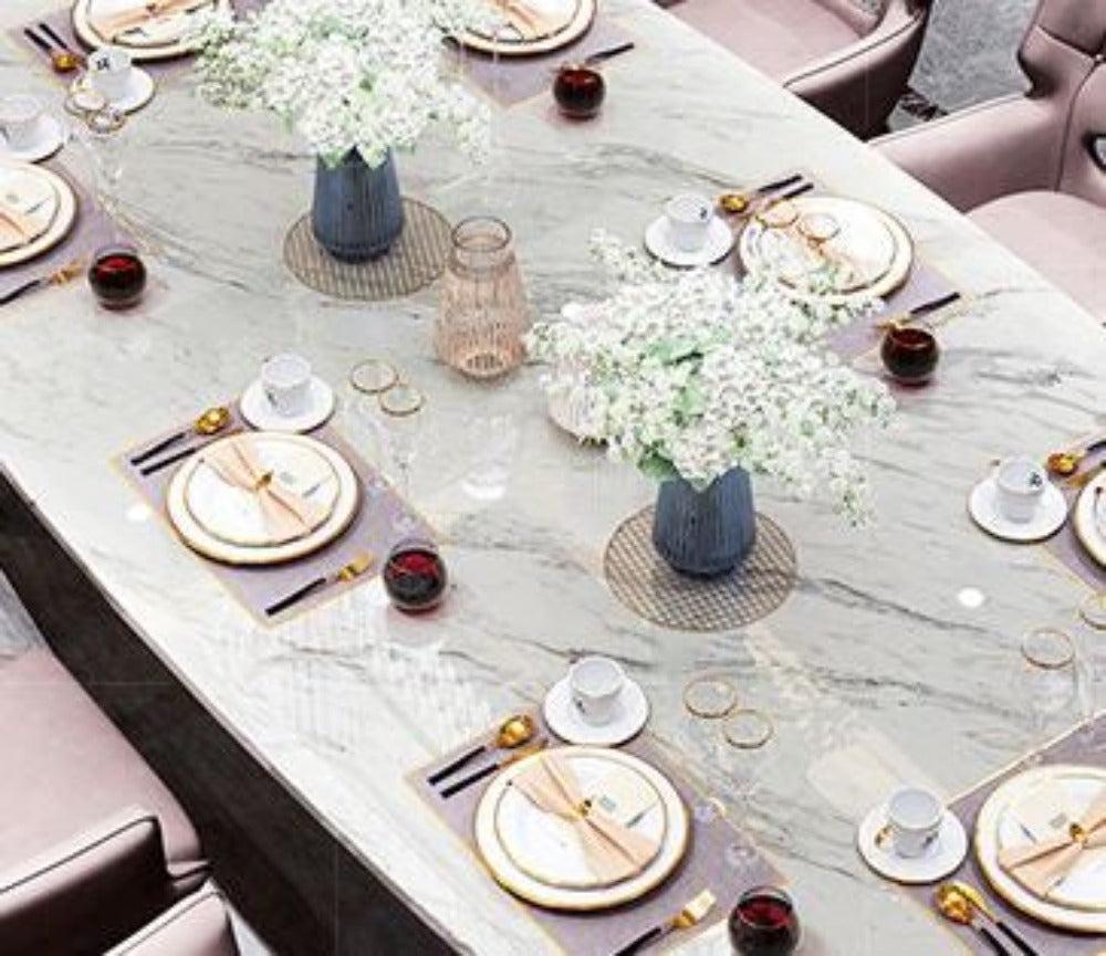 Lixra Stylish Designed Marble Dining Table Set