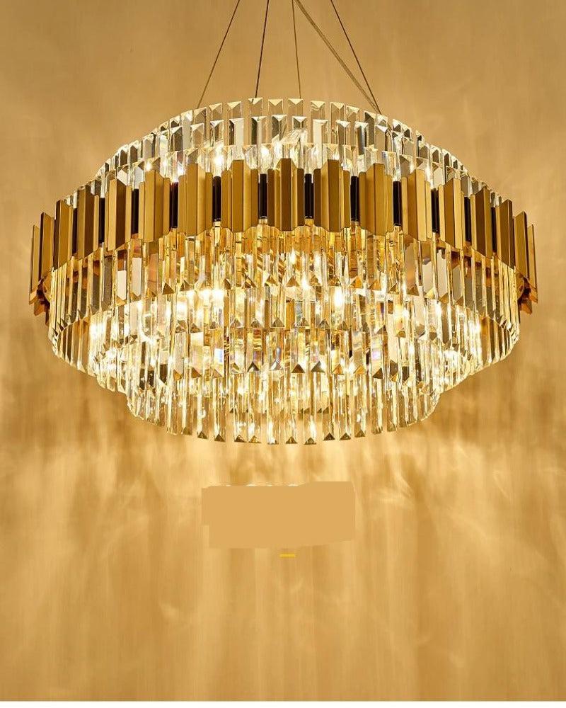 Lixra Stylish Golden Chandelier For Living Room