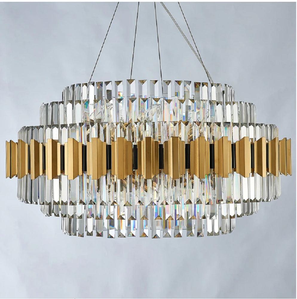Lixra Stylish Golden Chandelier For Living Room
