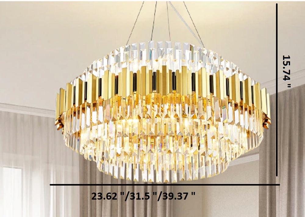 lixra Stylish Golden Chandelier For Living Room