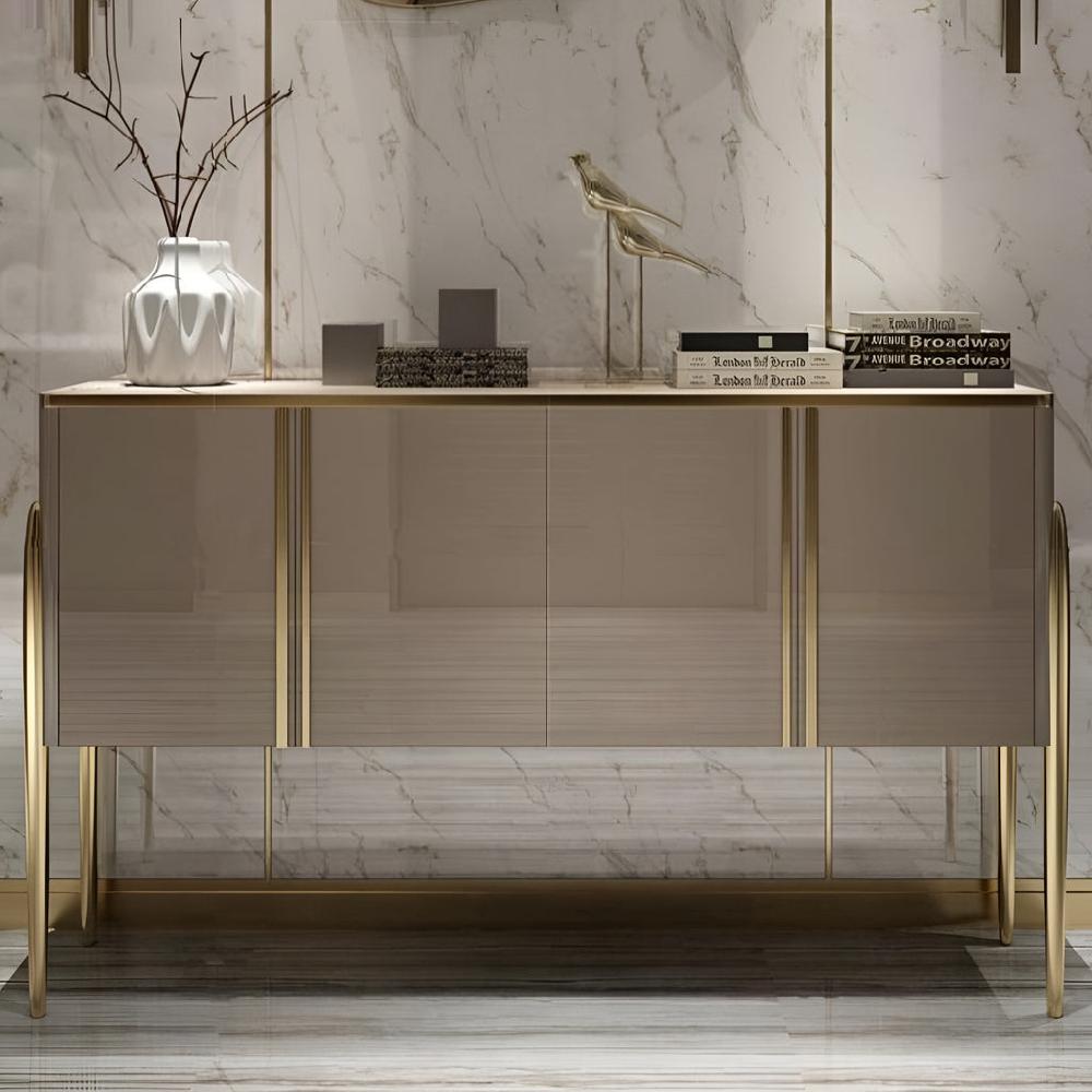 Lixra Stylish Light Wooden Modern Buffet Table