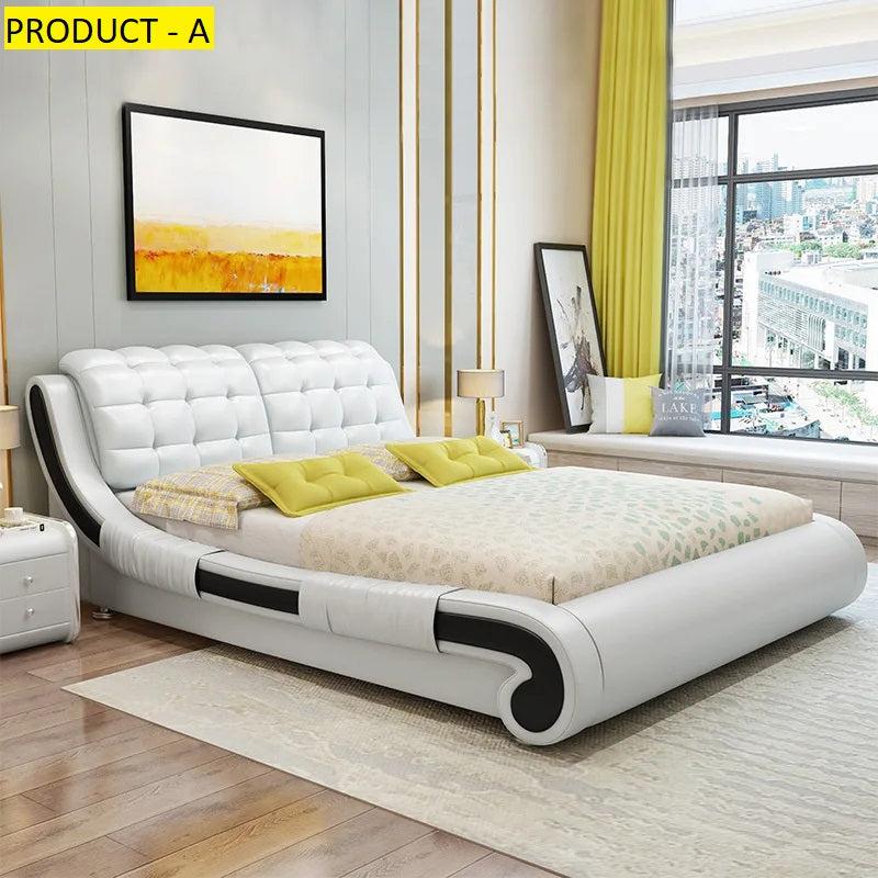 Lixra Stylish Luxurious Aesthetic Soft Leather Bed