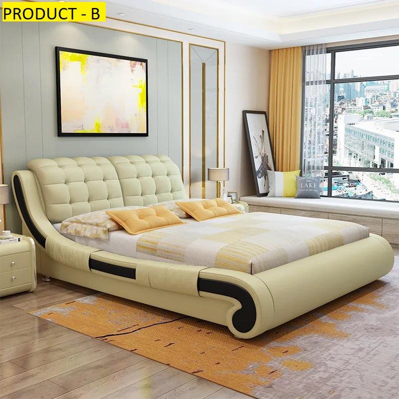 Lixra Stylish Luxurious Aesthetic Soft Leather Bed