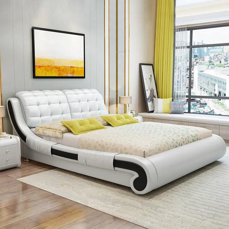 lixra Stylish Luxurious Aesthetic Soft Leather Bed