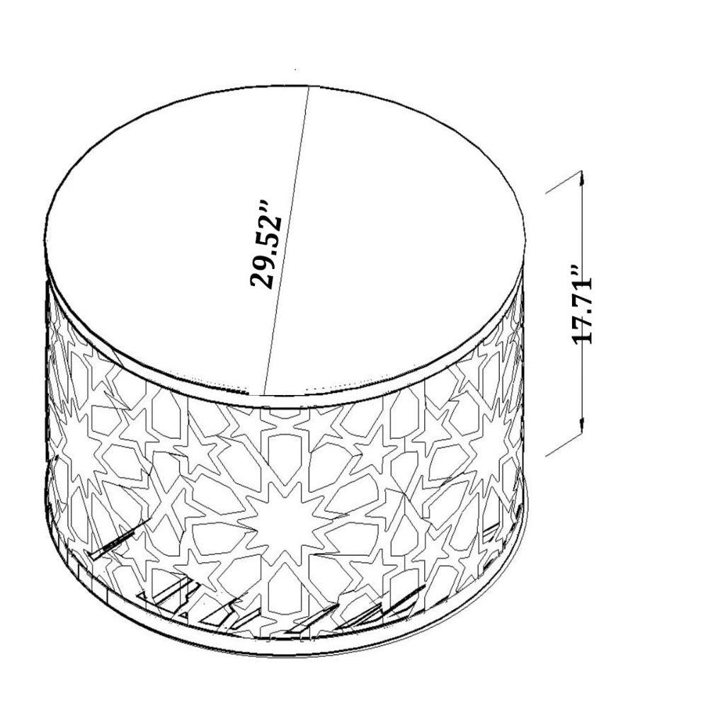 Lixra Stylish Marble Coffee Table With Gold Base