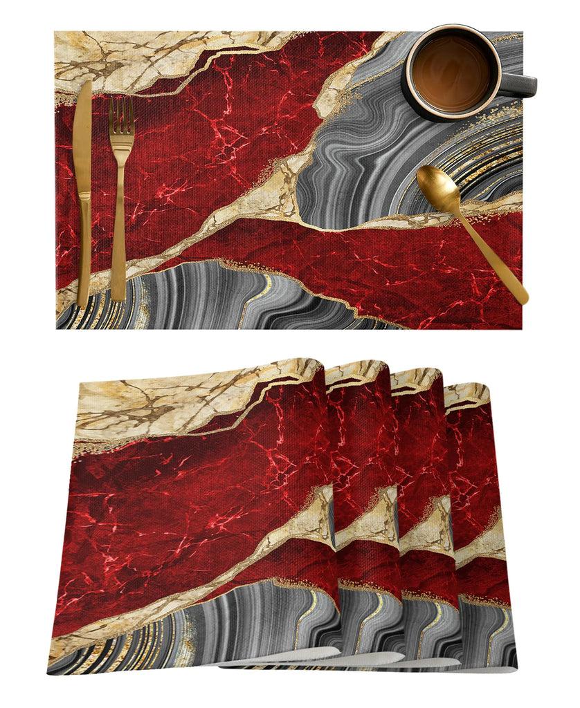 lixra Stylish Marble-Inspired Placemats