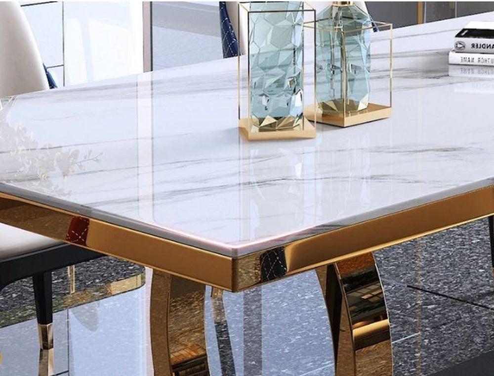Lixra Sumptuous Marble Dining Table Set