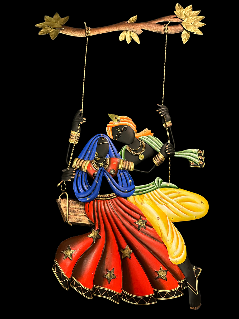 Lixra Swing On Tree Metal Wall Hanging