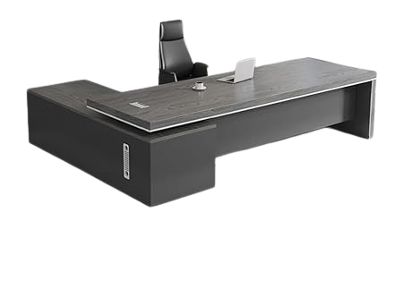 Lixra The Ultimate L-Shaped Grey Wooden Desk