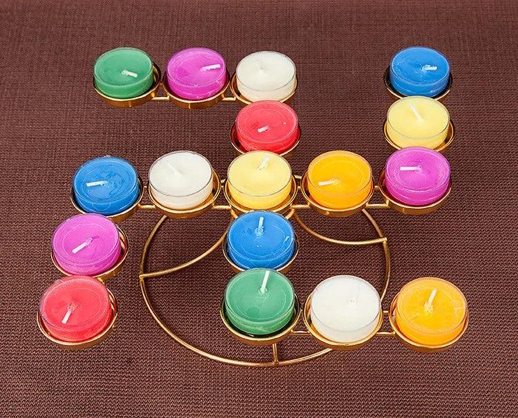 Lixra Traditional Gold-Plated Alloy Candle Holder