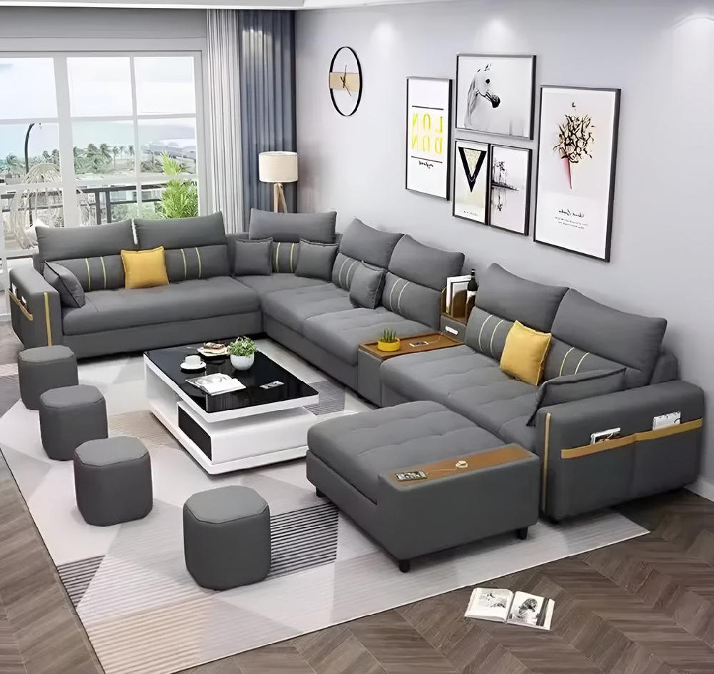 Lixra Trendy Leather Comfortable Sectional Sofa