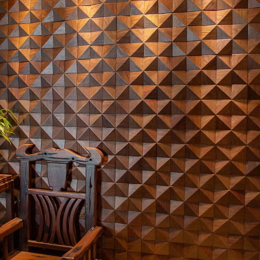 Lixra Triangle Mosaic Wood Wall Panel