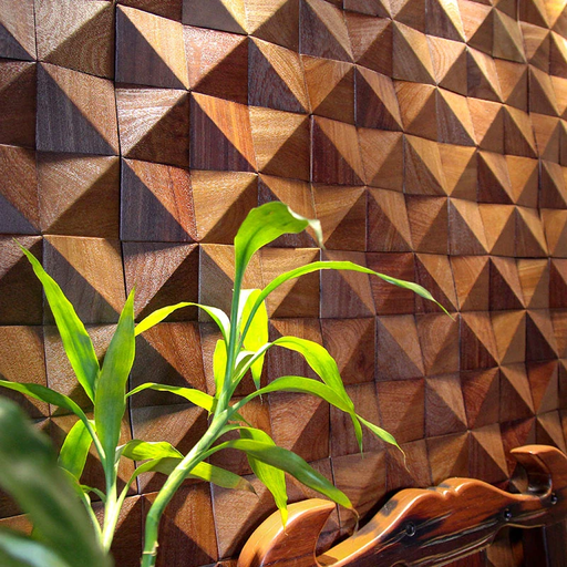 Lixra Triangle Mosaic Wood Wall Panel