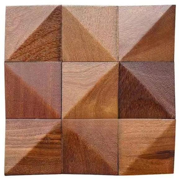 lixra Triangle Mosaic Wood Wall Panel