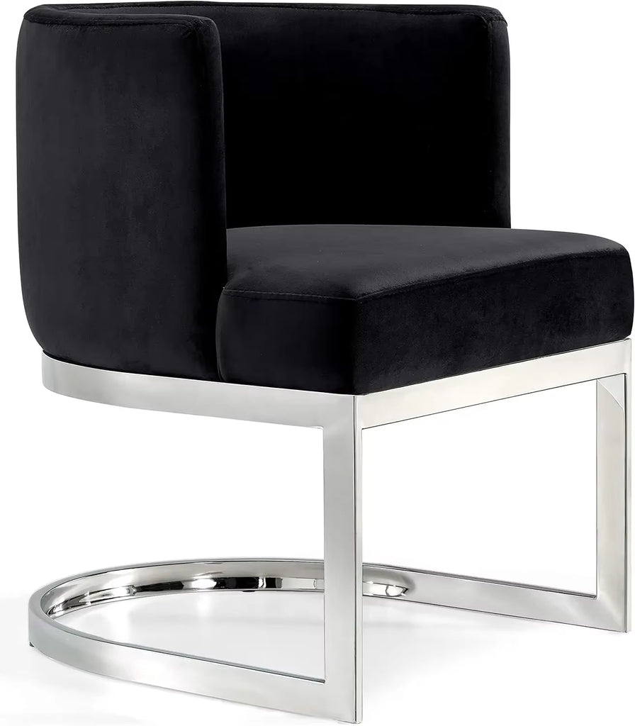 Lixra U-Shaped Velvet Fabric Dining Chair