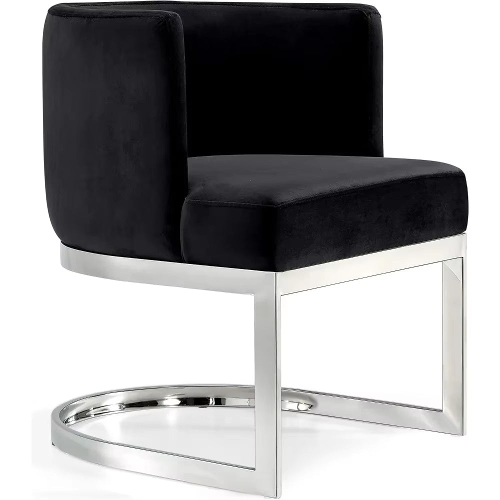 Lixra U-Shaped Velvet Fabric Dining Chair