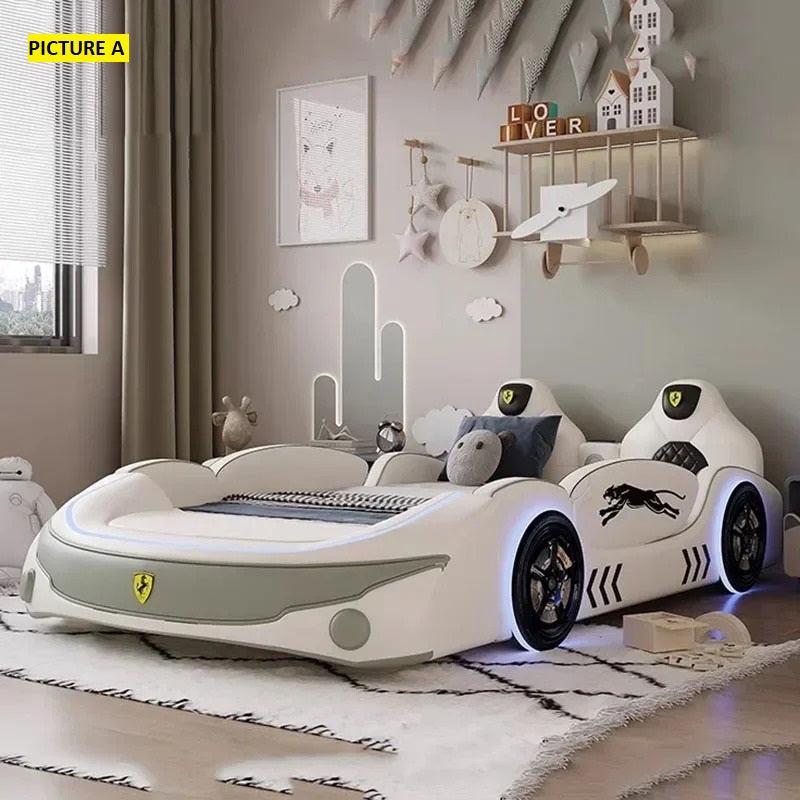 Lixra Ultimate Luxurious Leather Kid's Car Bed