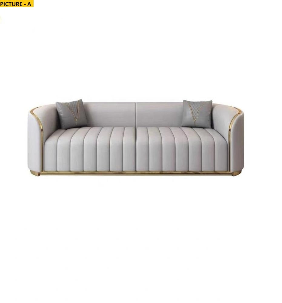 Lixra Ultra Modern 3-Seater Leather Sofa