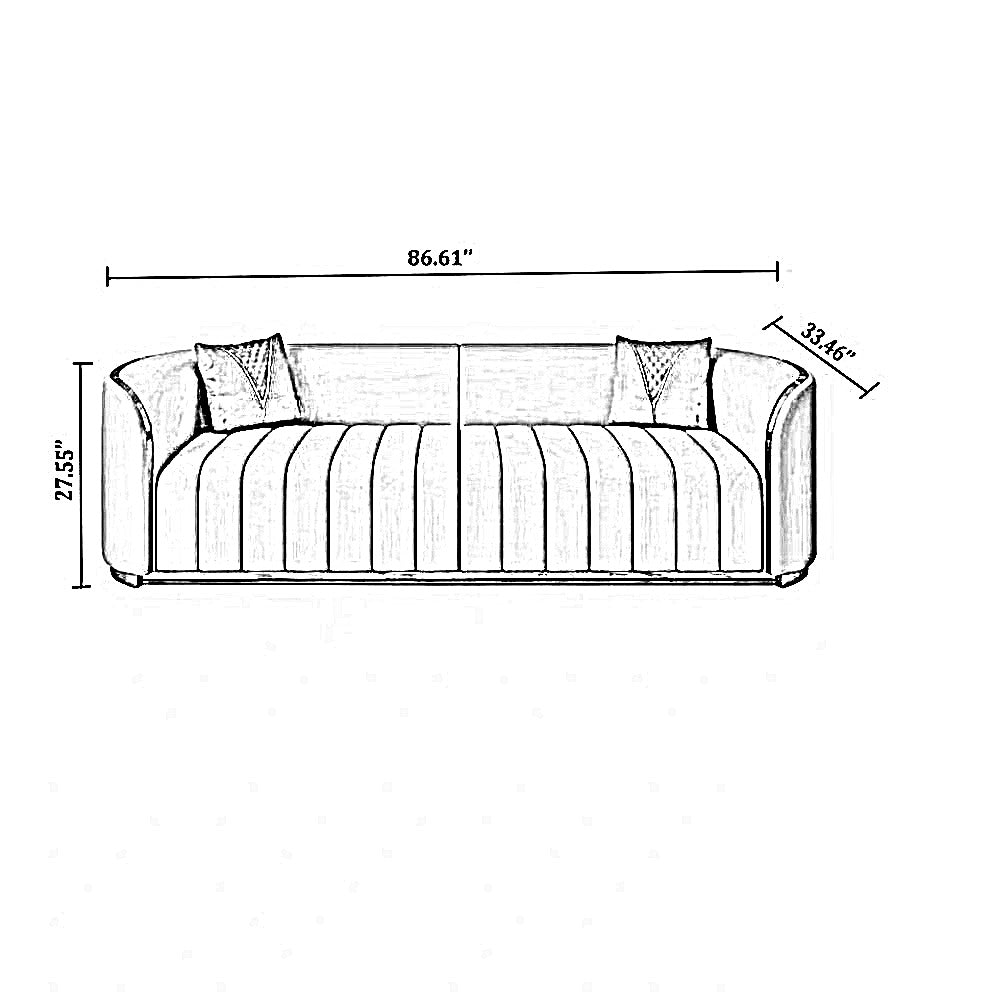Lixra Ultra Modern 3-Seater Leather Sofa
