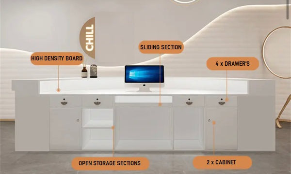 Lixra Ultra Modern Luxurious Office Reception Desk