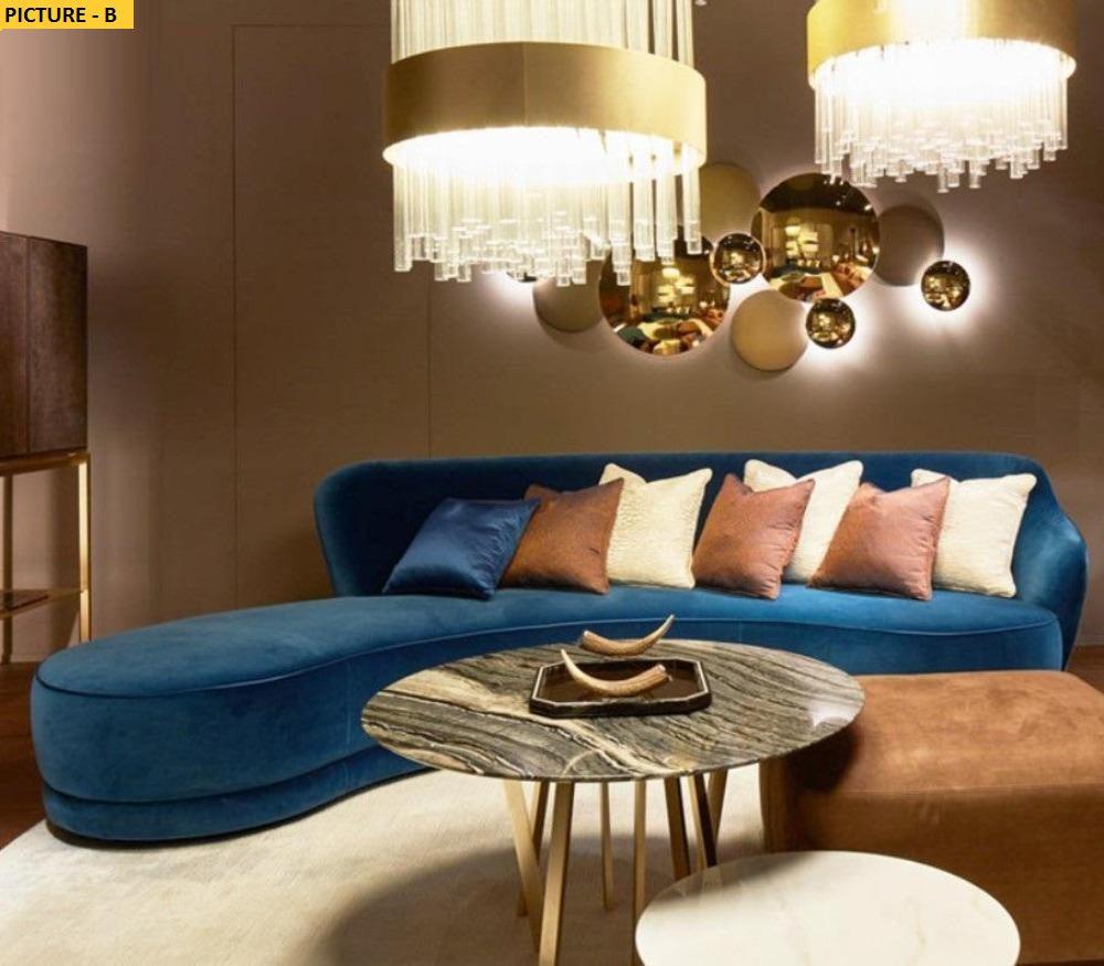 Lixra Ultra Modern Velvet Sofa For Living Room