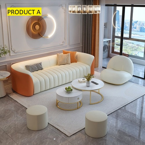 Lixra Urban Elegance Leather Sofa Set