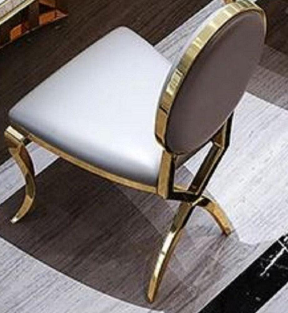 lixra Urban Modern Marble-Top Dining Table Set