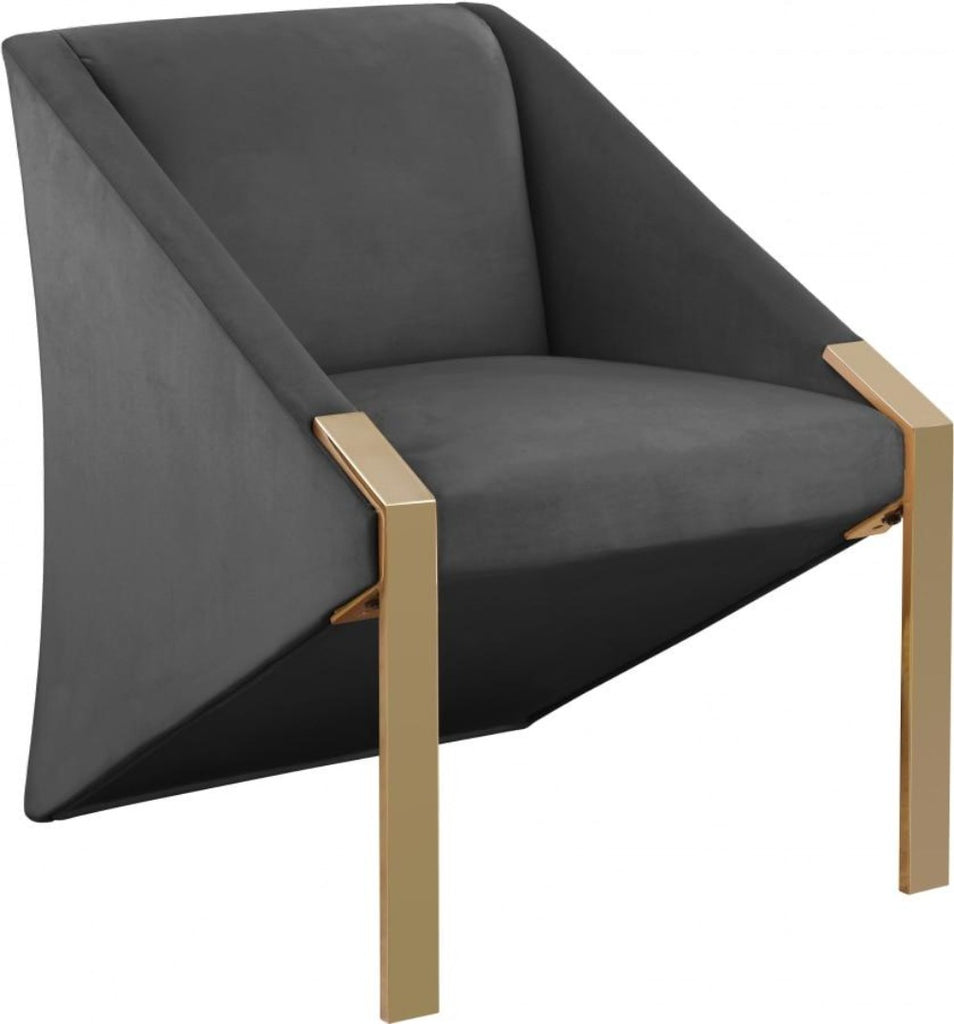 Lixra Velvet Finish Living Room Accent Chair