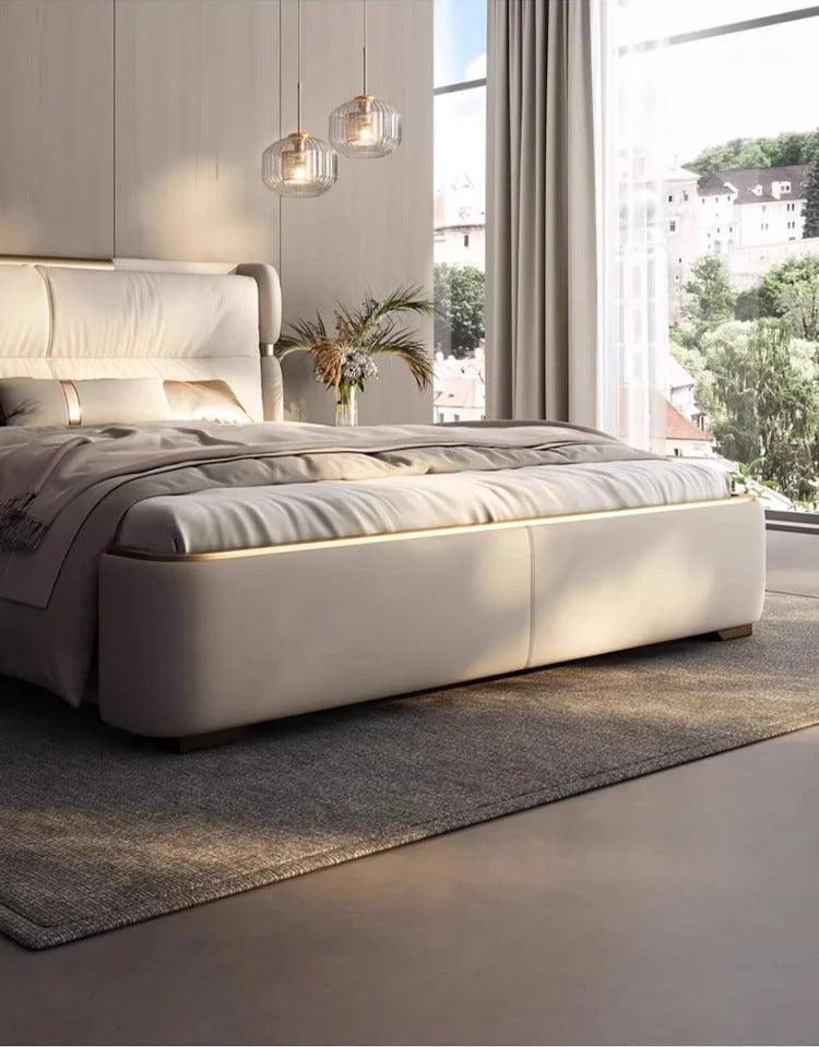 lixra Versatile Modern Design Leather Bed