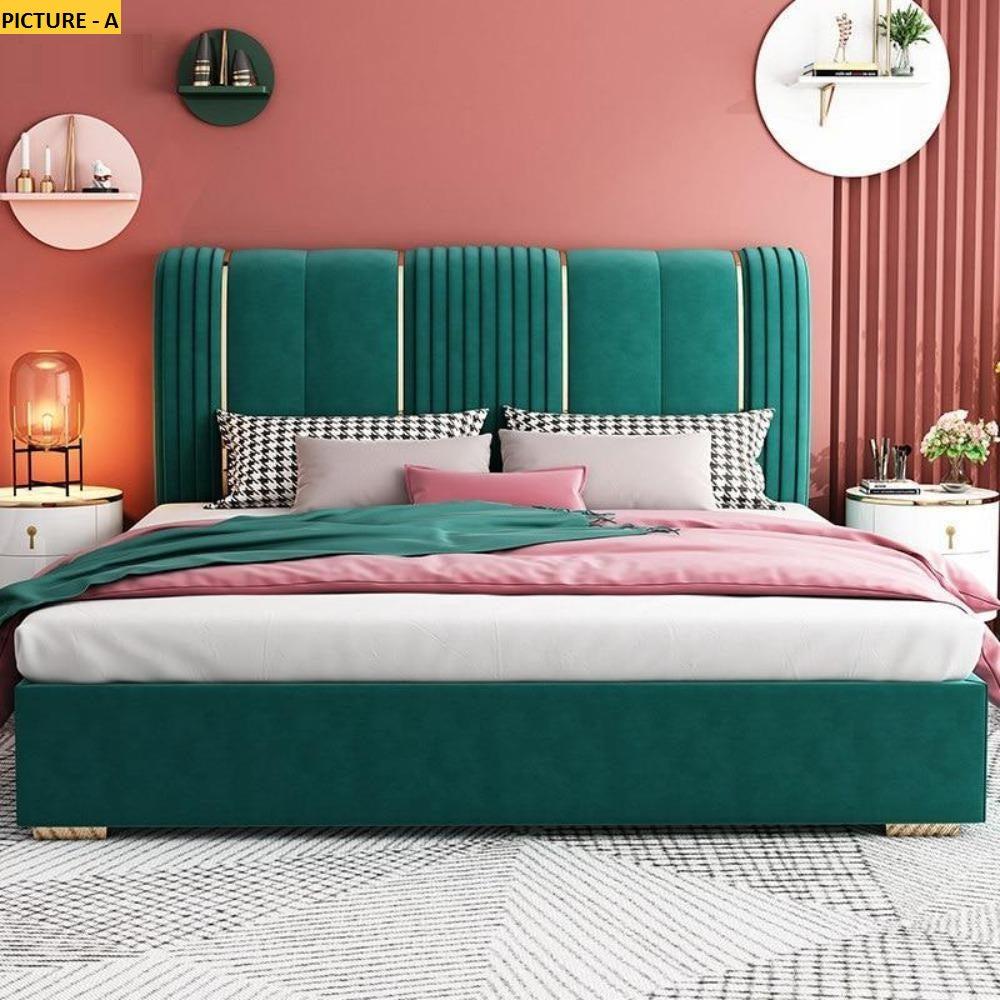 Lixra Versatile Modern Touch Luxurious Fabric Bed